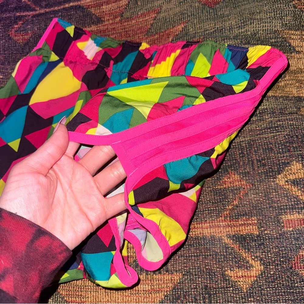 Adidas Colorful Atheltic Shorts with built in underwear - Picture 3 of 7